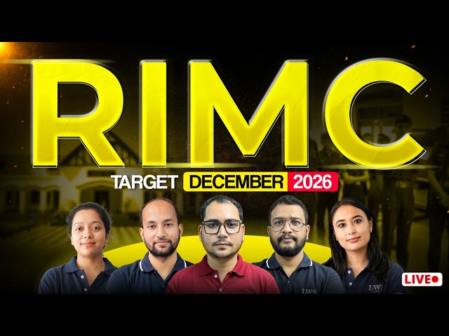 RIMC Dec 2026 Free Live Classes 🔥तैयारी AIR-1 की | RIMC Online Entrance Exam Class - Maths, English