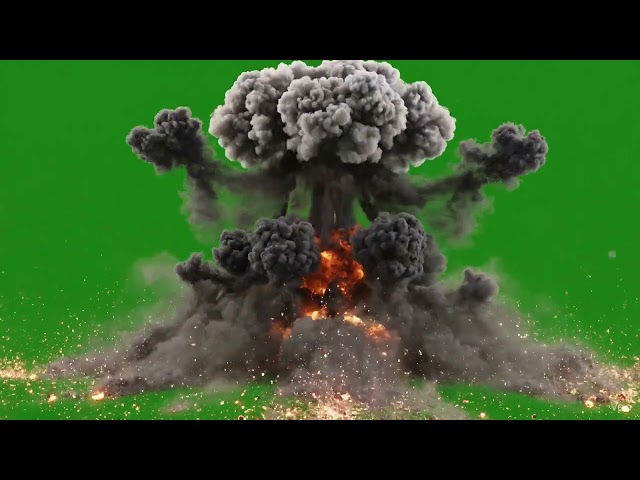 Bomb Blast Green Screen | 3D Animated Explosion Green Screen