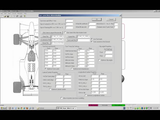 Creating advanced tyre models for lap time simulation using ChassisSim