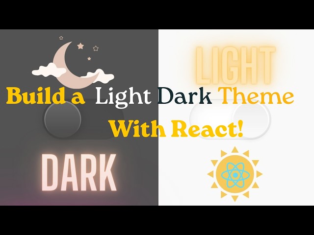 Build a Dark/Light Theme Toggle in React with Sun & Moon Icons! ☀️🌙
