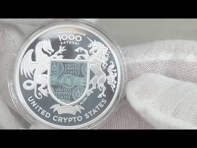 🗽🦅 Liberty Eagle 1 oz Proof Silver Coin 1000 Satoshi 2023 United Crypto States