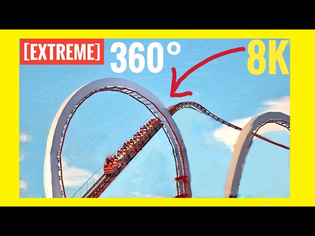 8K Roller Coaster VR 360° [EXTREME] POV 3D Video Split Screen SBS 360 Looping Christmas snow storm