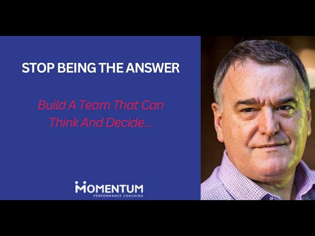 STOP BEING THE ANSWER TO EVERY QUESTION