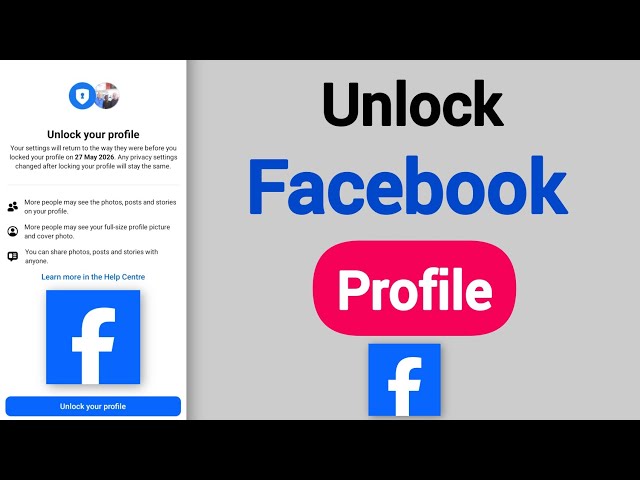 How To Unlock Your Facebook Profile - Step By Step Tutorial 