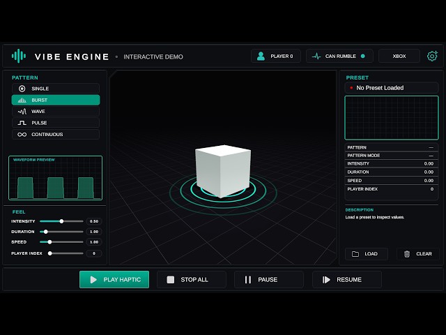Vibe Engine - Controller Haptics | Live Demo #unity3d #unitygamedev