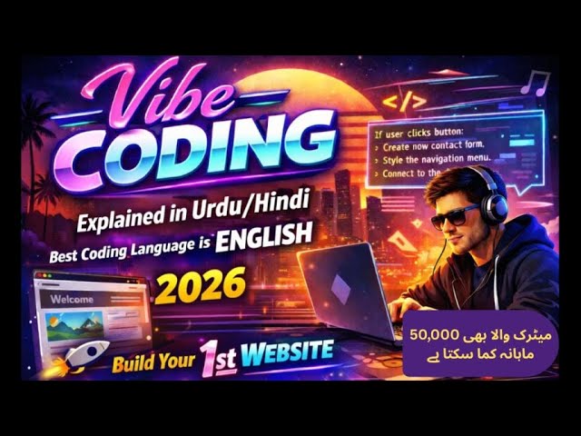 Vibe Coding Kya Hai? (Urdu/Hindi) | 2026 Coding Language = English | Create 1st Website Step-by-Step