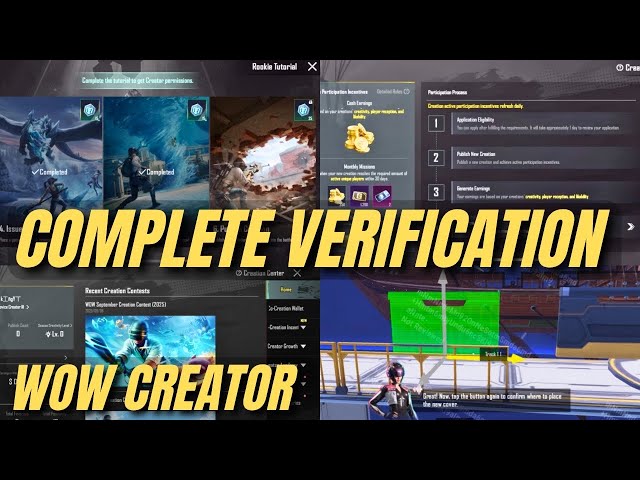 HOW TO COMPLETE VERIFICATION WOW CREATOR PUBG MOBILE | HOW TO BECOME A WOW CREATOR 