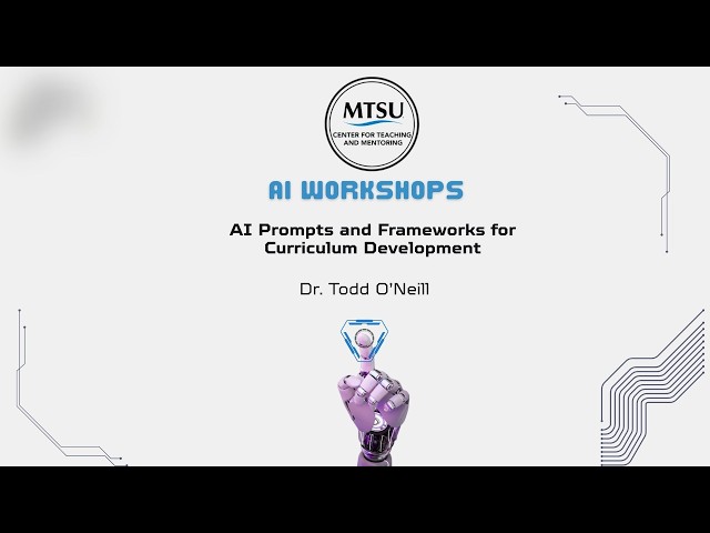 AI Prompts and Frameworks for Curriculum Development