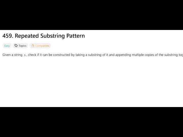 Repeated Substring Pattern | @faang-academy