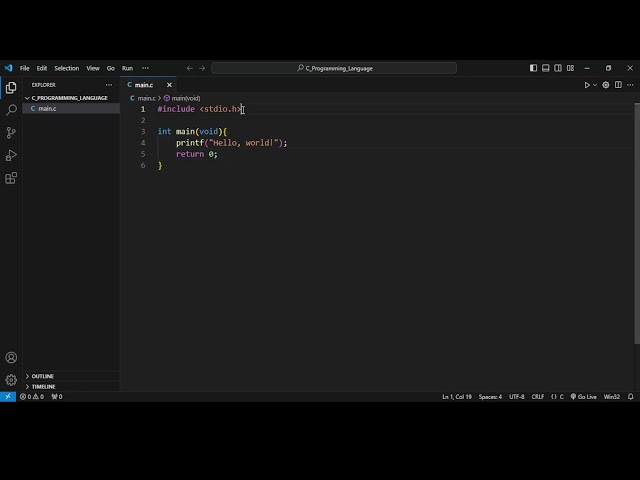 The Simplest Program in C
