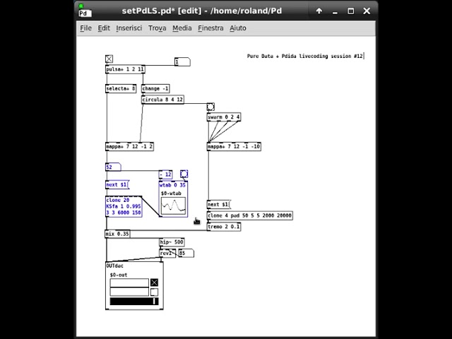 Uncut Live Coding: The Creative Process with Pure Data