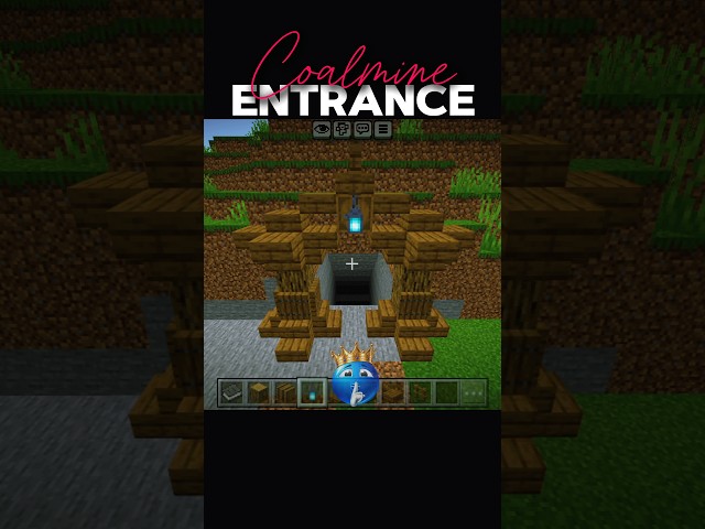 How to Build a Cool Coal Mine Entrance in Minecraft. | #shorts #minecraft