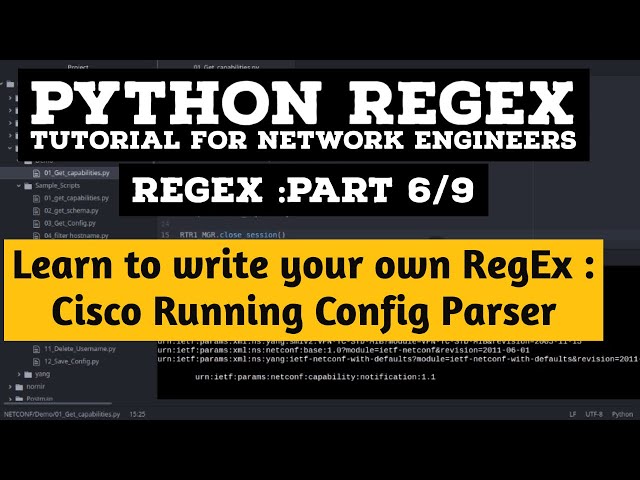 Python Regex Tutorial : Parse Cisco SSH Show run command Part 6/9| Filter output from device