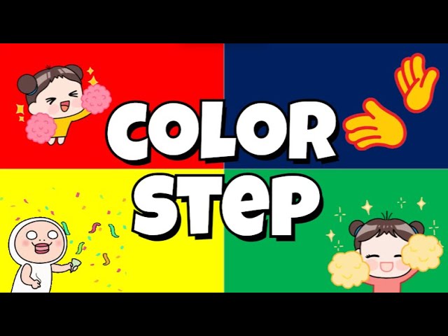 Color Step | Color Jump Game | Color Carpet | 10 minutes | Fun Color Recognition Learning Activity