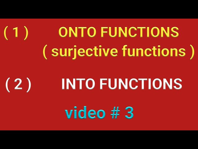 ONTO FUNCTIONS ( Surjective  functions ) , INTO FUNCTIONS | TYPES OF FUNCTIONS  #functions  #maths
