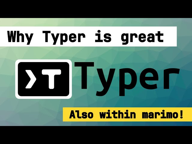 Running notebooks as scripts, featuring Typer