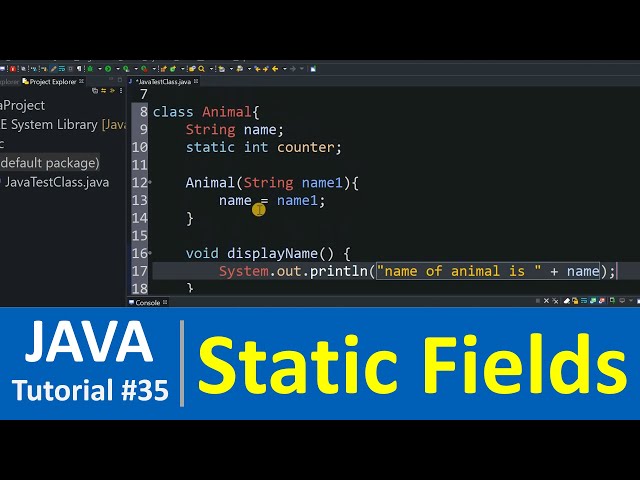 Java Tutorial #35 - static Fields in Java Class (Examples)