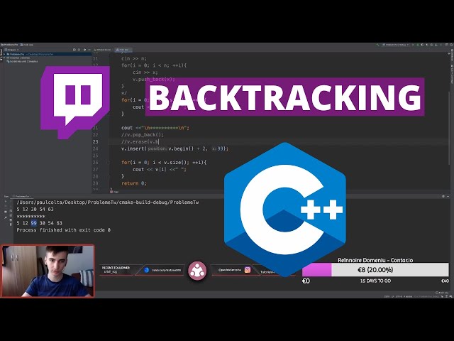 C++: Backtracking - Învățăm programare [Twitch]