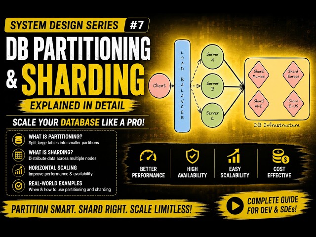 DB Partitioning & Sharding Explained | System Design #7