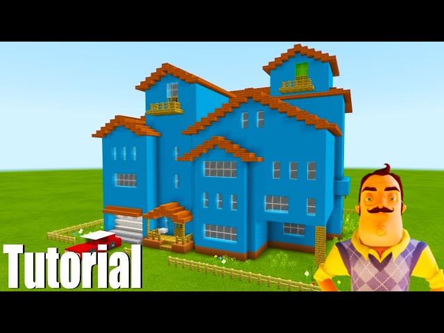Minecraft Tutorial: How To Make The Hello Neighbour House Original "Pre Alpha House"