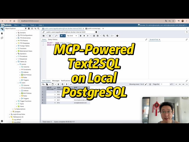 Implementing Text2SQL querying on a local PostgreSQL database with MCP.