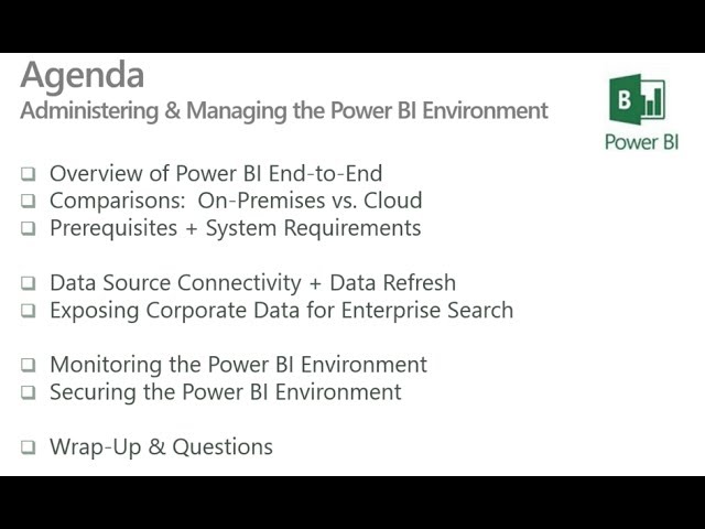 Administering and Managing the Power BI Environment
