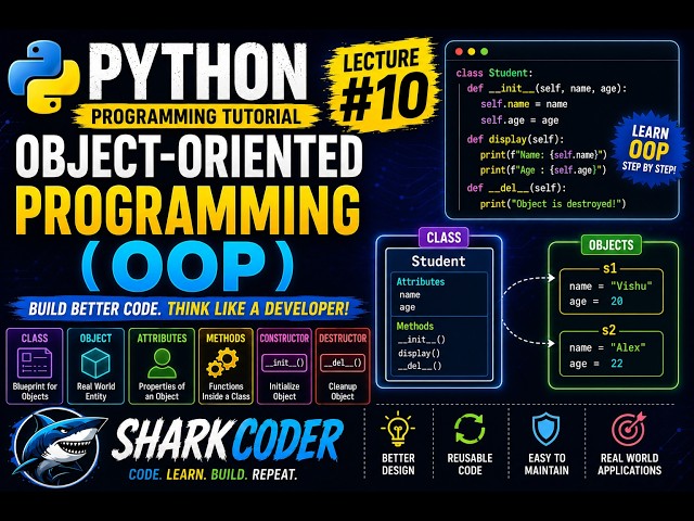 Python Programming Tutorial #10 | Object-Oriented Programming (OOP) Explained