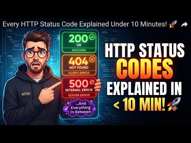 Every HTTP Status Code Explained Under 10 Minutes! 🚀 200, 400, 500, and Everything In Between