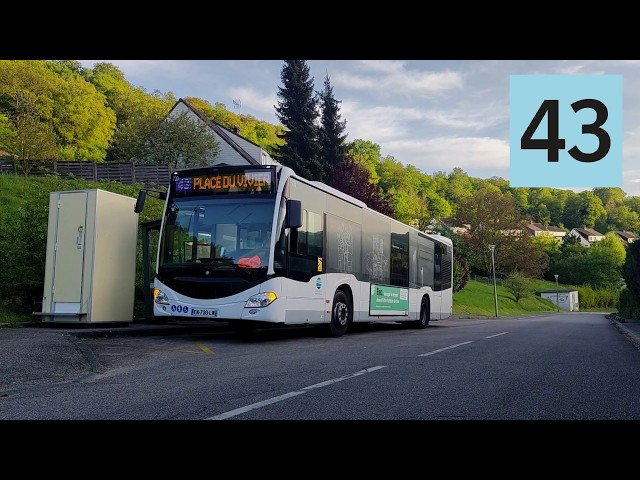 Réseau Astuce -  Ligne 43 direction Place du Vivier (Houppeville) - Time lapse