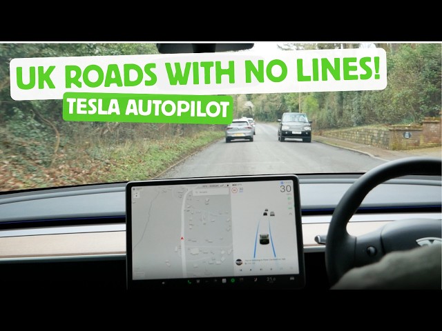 Tesla Autopilot demo on UK roads (HW3) and how it differs from others.