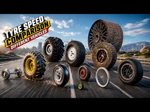 Wheels Top Speed Comparison of Vehicle | Fastest Tyres in the World | speed comparison
