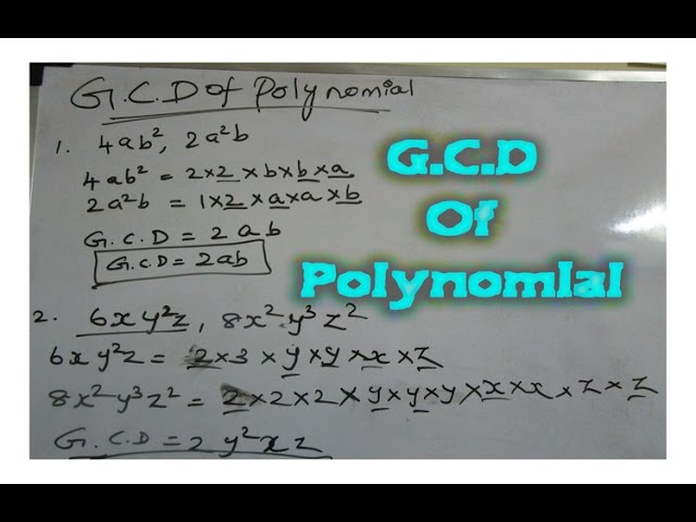 How to find G.C.D of Polynomial | Polynomial  Concept in Maths | Step by Step Solved