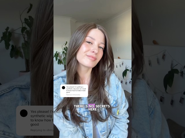 Synthetic wig styling tutorial 🩵 #wigs #alopecia #hairloss #wig #tutorial