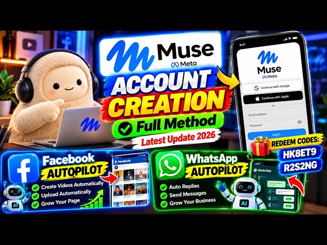 Muse AI Account Creation 2026 | Full Setup Method + Redeem Codes | Latest Update
