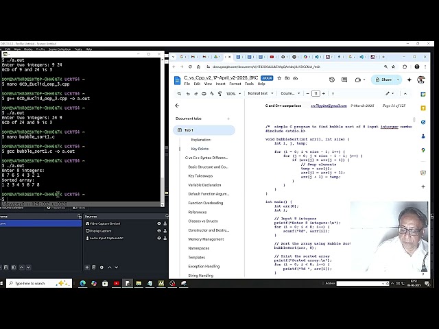 gcc environment setup in Visual Studio 2022,  Windows10 and running  bubble sort with C