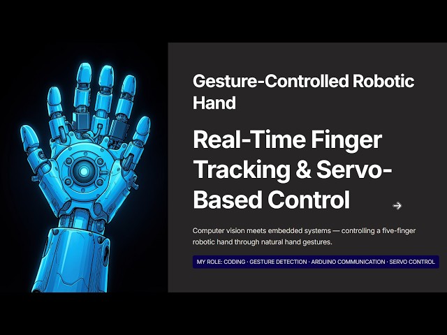 Gesture Controlled Robotic Hand using Python, OpenCV, MediaPipe & Arduino