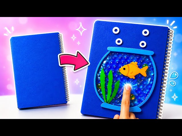 10 Cute Back to School DIY Notebook Ideas 🎀 Games, Fidgets & More!