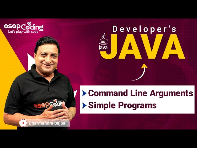Command Line Arguments in Java | Simple Programs | Java for Developers | #Java #Lec10
