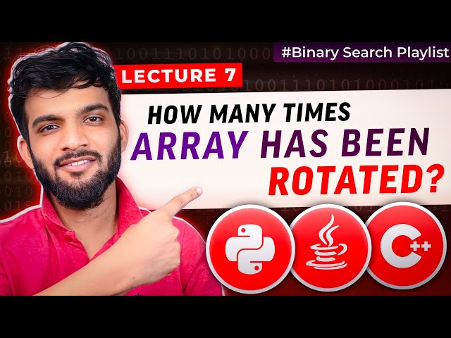 BS-7. Find out how many times array has been rotated