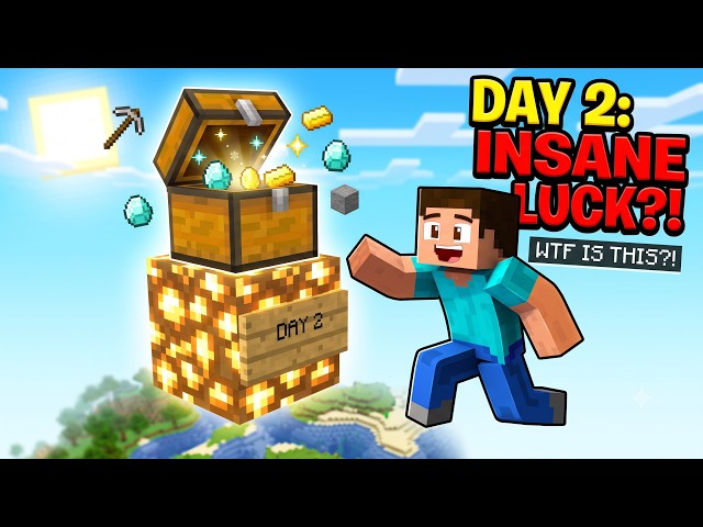 I Almost DIED in Minecraft One Block! (Day 2) 🚨😱 | Minecraft One Block #2