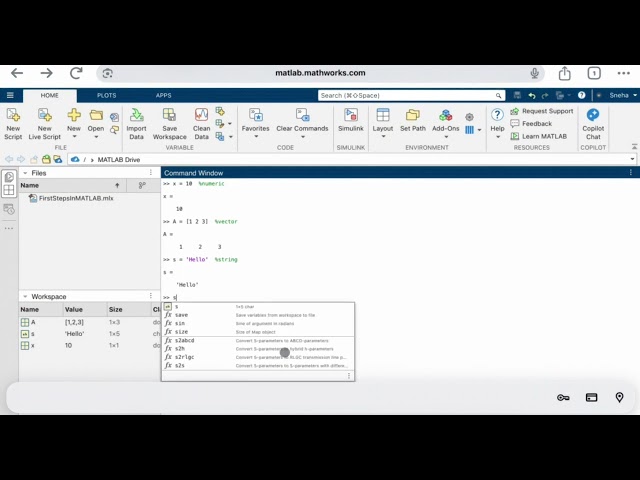 MATLAB Tutorial -1: How to Create and Save Variables in MATLAB