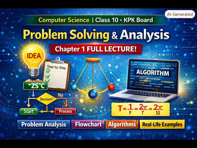 Problem Solving & Analysis | Computer Science Class 10 KPK Board | Chapter 1 Full Lecture