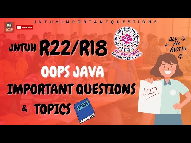 Object Oriented Programming through Java (OOPS Java) Subject Important Questions  R22 | R18 #jntuh