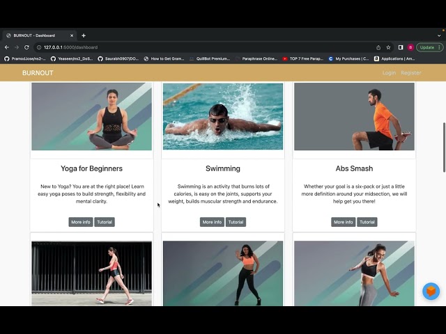Burnout application walk through video.