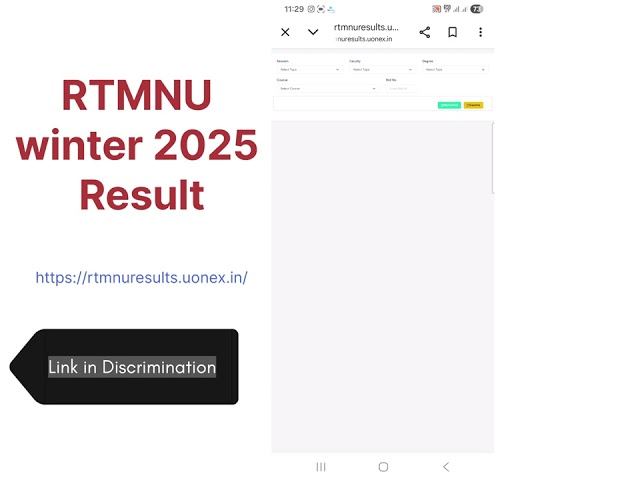 Winter 2025 Result of rtmnu nagpur university