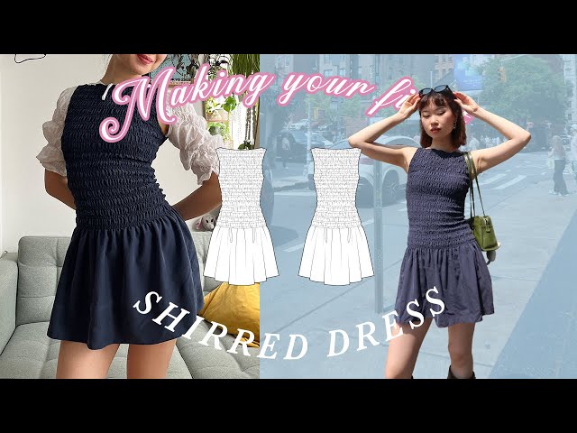 how to make a shirred boat neck dress | Gaia Dress Sewing Tutorial