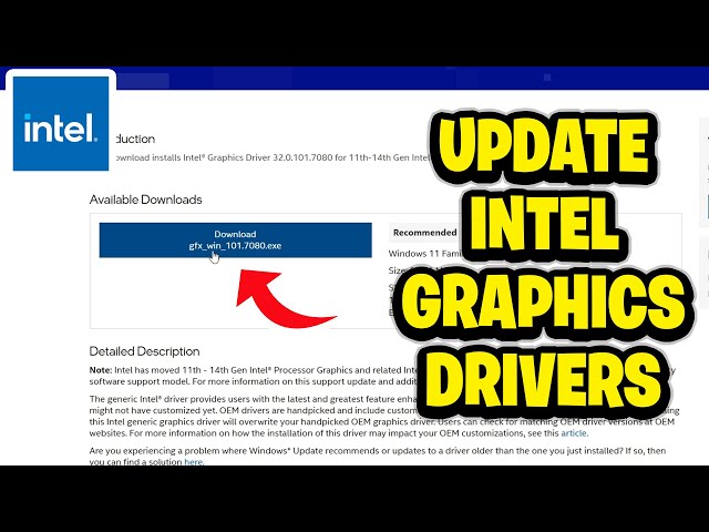 How To Update Intel Graphics Driver In Windows 11 - Fastest Guide