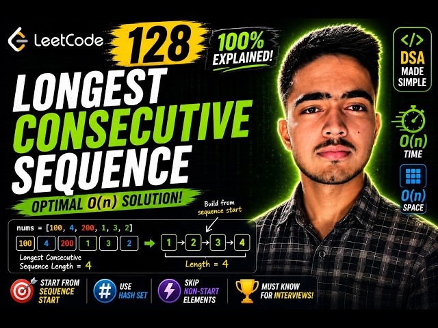 LeetCode 128 | HashSet Technique | O(n) Solution