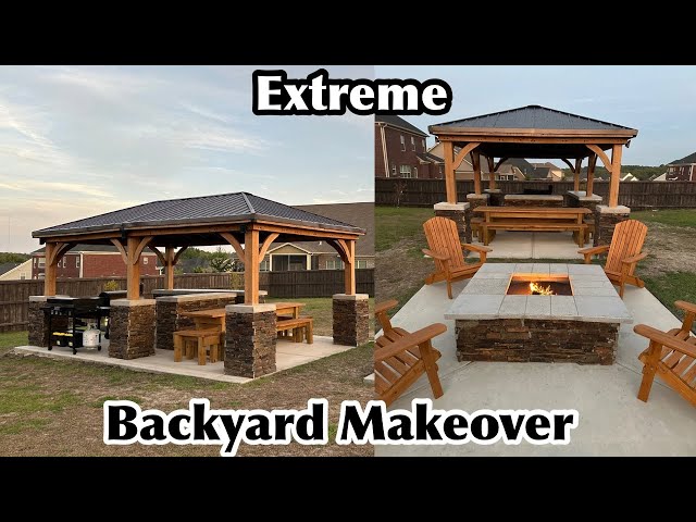 EXTREME DIY BACKYARD MAKEOVER| DIY OUTDOOR KITCHEN