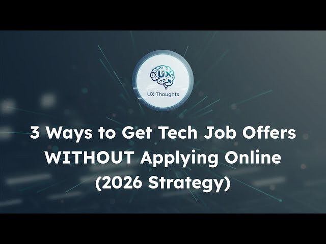 3 Ways to Get Tech Job Offers WITHOUT Applying Online (2026 Strategy)